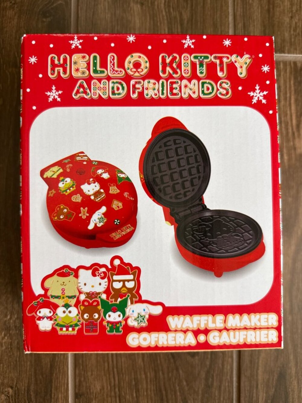 Hello Kitty And Friends Waffle Maker NIB Non Stick Small Appliance Christmas